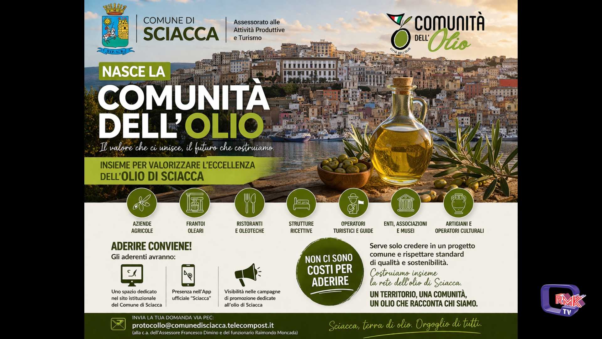 Comunità dell’olio di Sciacca. Prime adesioni, a ottobre l’assemblea
